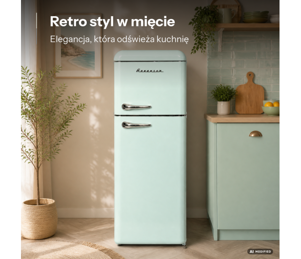 Ravanson LKK 210RM 147cm Miętowa Retro 208L - 1589964 - zdjęcie 4